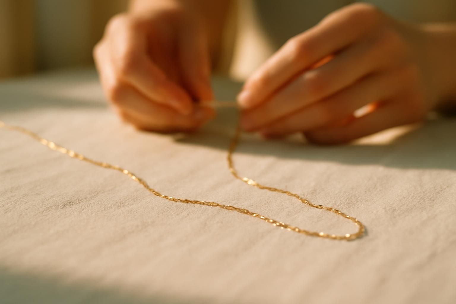 découvrez nos conseils pratiques pour éviter les nœuds sur vos chaînes fines et garder vos bijoux toujours impeccables.