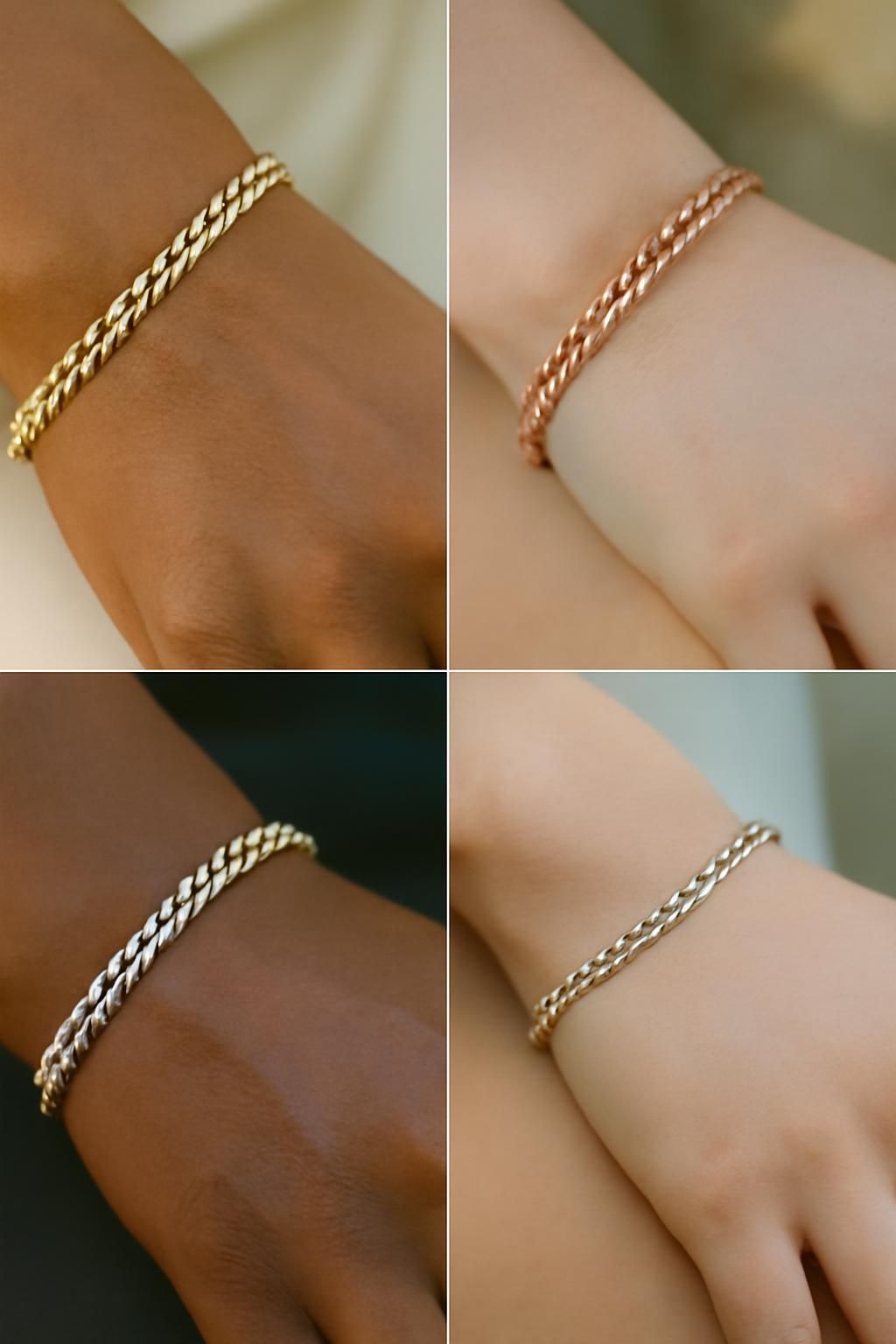 découvrez comment choisir la couleur des métaux—or jaune, or rose, or blanc ou argent—en fonction de votre carnation pour sublimer votre style avec élégance.