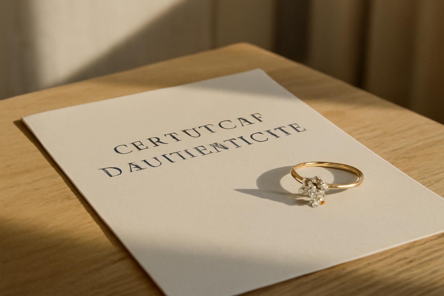 découvrez ce qu'est un certificat d'authenticité de bijou, son importance pour garantir l'origine et la qualité de vos bijoux précieux.
